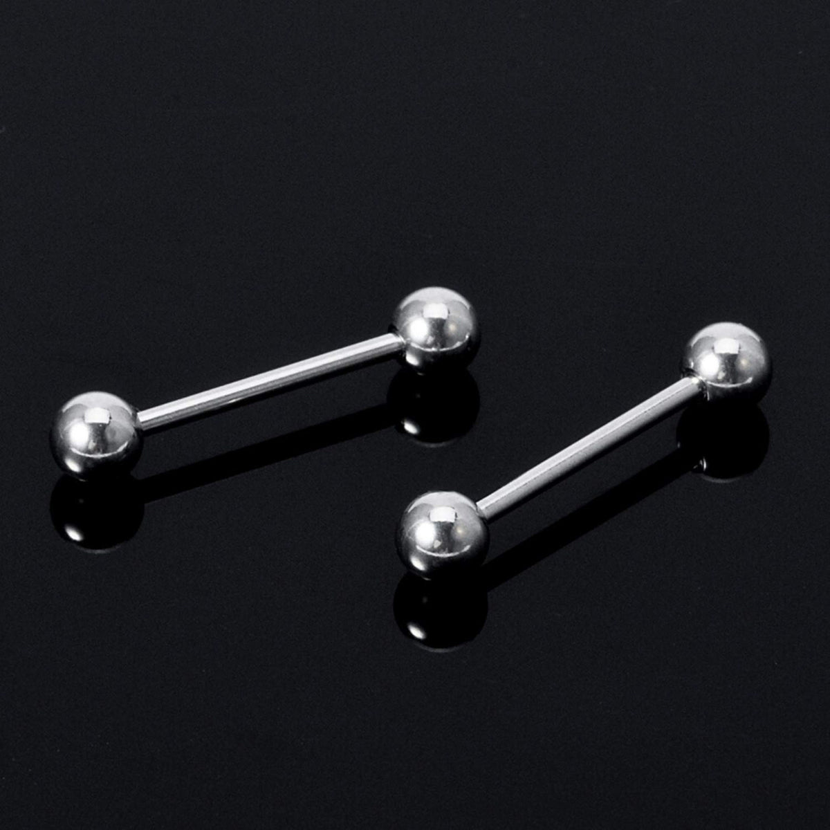 Titanium Barbell Piercing - Industrial - Barbell Stud – 14g – Value Pack of 10pcs or 20pcs Piercing for Tongue, Nipple Piercing, Ear, Tragus