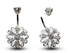 Silver Belly Button Piercing, Belly Bars - Unique Style Belly Ring with High Quality CZ Crystals - Navel Ring - 16g (1.6mm) Length is 10mm