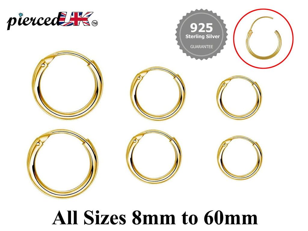 [DEACTIVATED]Gold Hoop Rings Earrings - 18K Gold Plated - Hand Crafted and Hand Polished - Packed in a Plush Velvet  Bag
