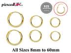 [DEACTIVATED]Gold Hoop Rings Earrings - 18K Gold Plated - Hand Crafted and Hand Polished - Packed in a Plush Velvet  Bag