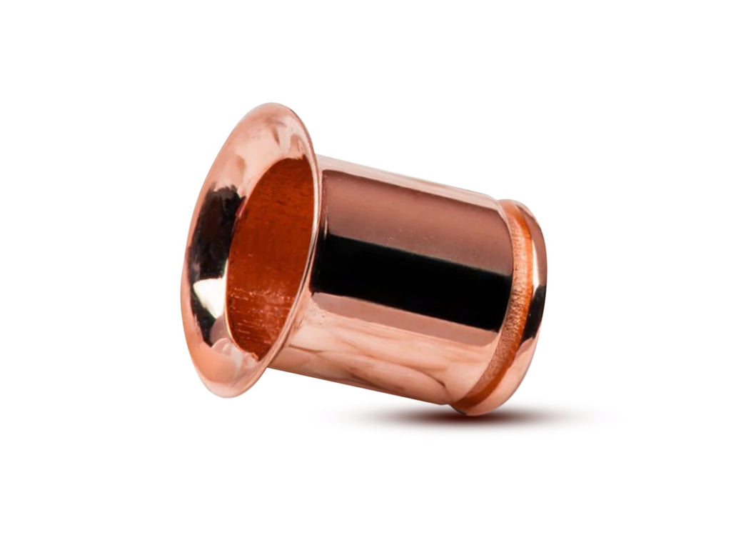 14K Rose Gold Ear Stretching Plugs, Single Flared Plug with Groove, Ear Gauges, Expander Body Piercing from 2G to 10G