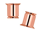 14K Rose Gold Ear Stretching Plugs, Single Flared Plug with Groove, Ear Gauges, Expander Body Piercing from 2G to 10G