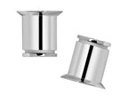 14K White Gold Ear Stretching Plugs, Single Flared Plug with Groove, Ear Gauges, Expander Body Piercing from 2G to 10G