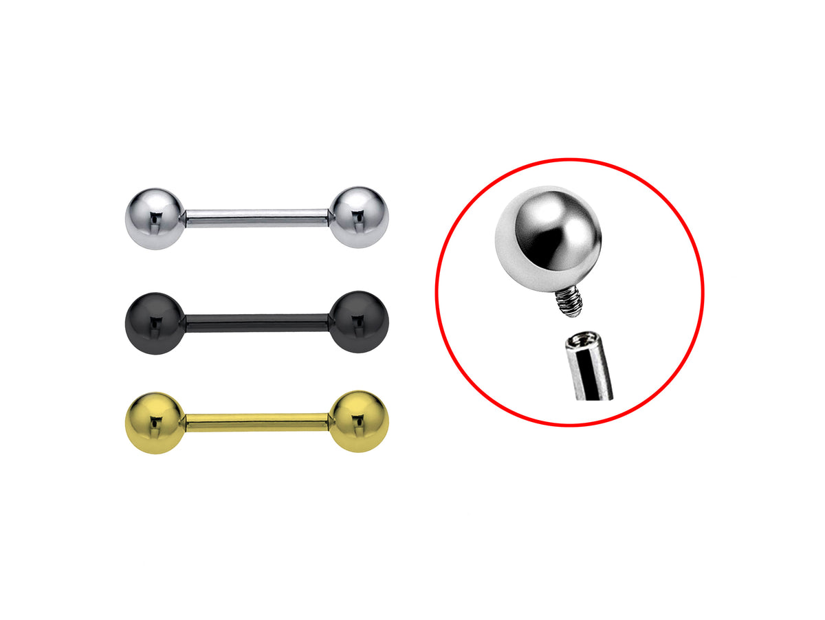 Titanium Internal Barbell Piercing: 16G 14G Tongue Ring