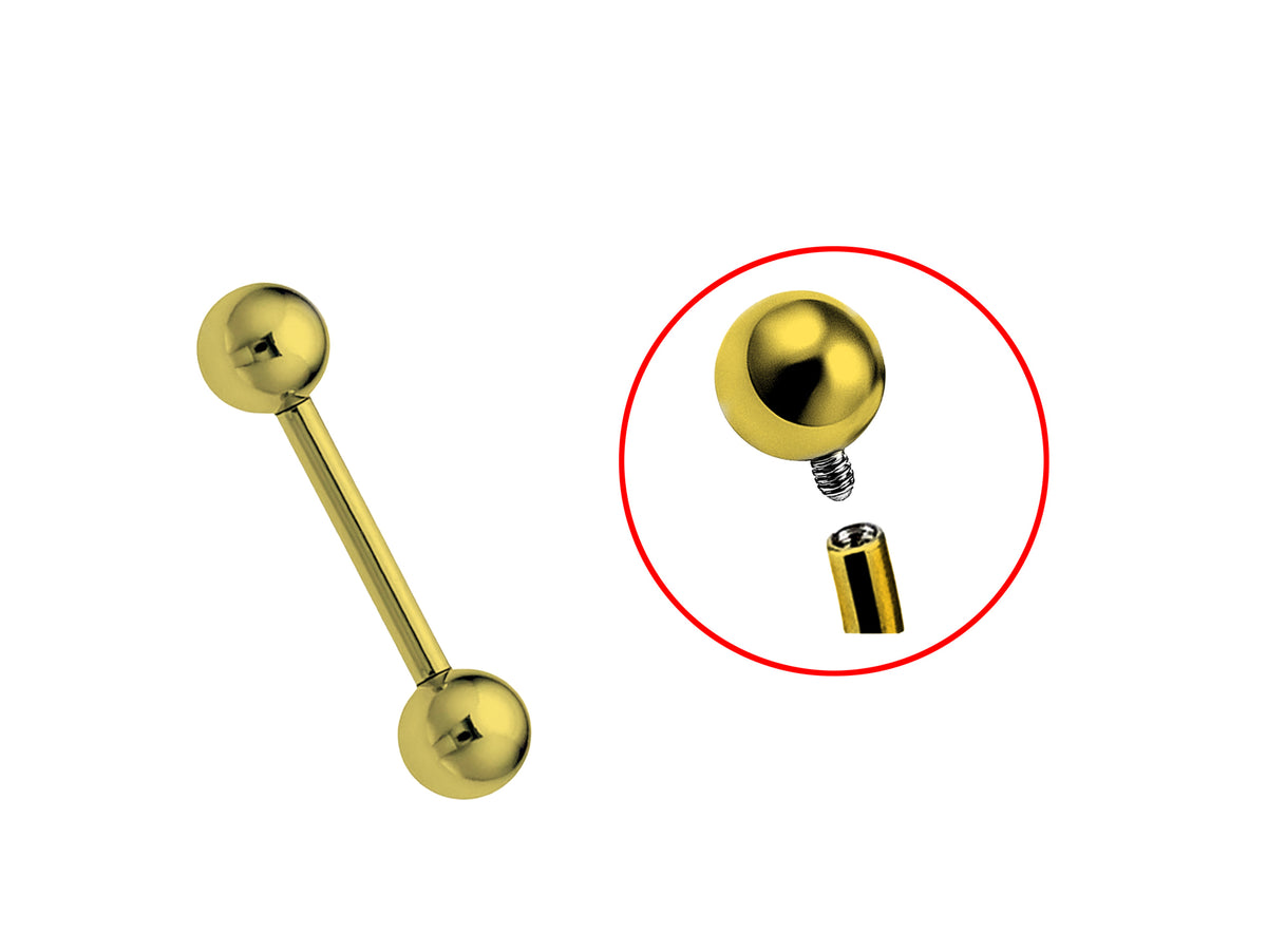 Titanium Internal Barbell Piercing: 16G 14G Tongue Ring