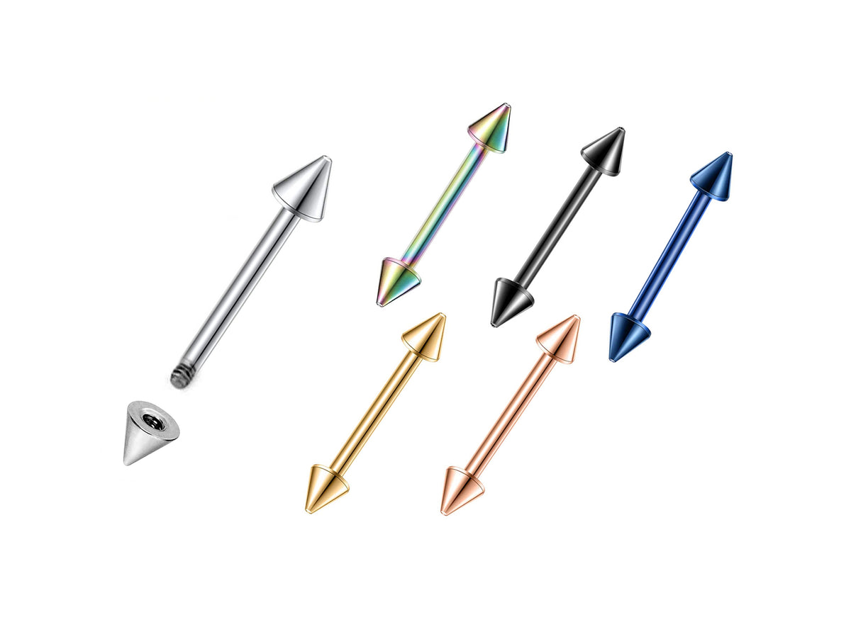 Cone End Barbell Piercing: Titanium ASTM F136