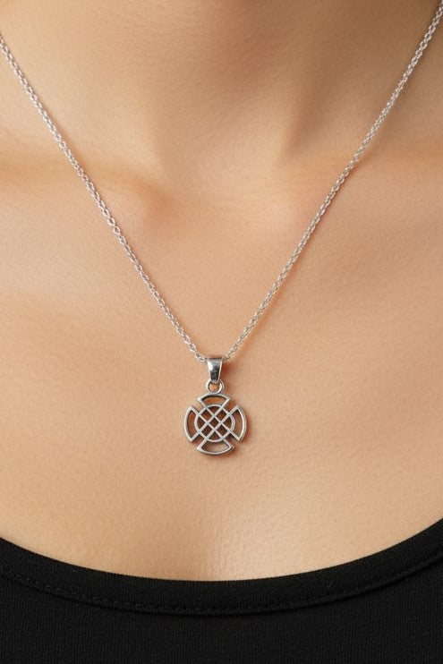 Celtic Shield Knot Pendant Necklace