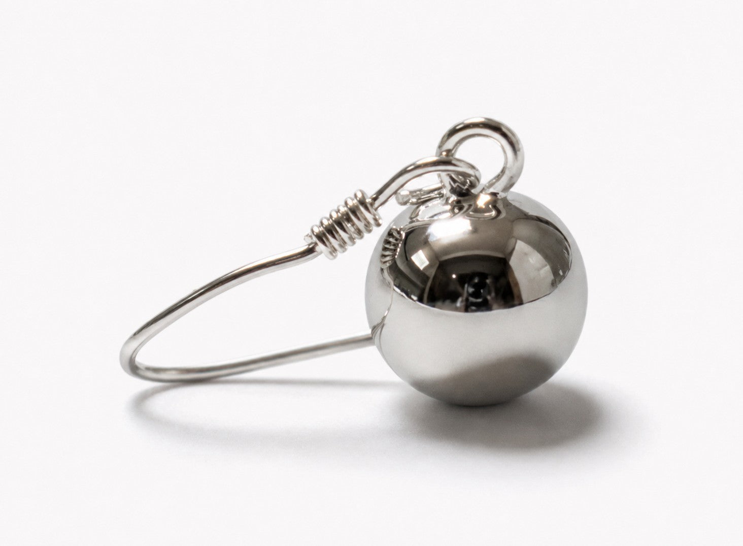 Sterling silver ball drop earring