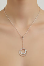 Crescent Circle Pendant Necklace