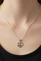 Peace Heart Pendant Necklace