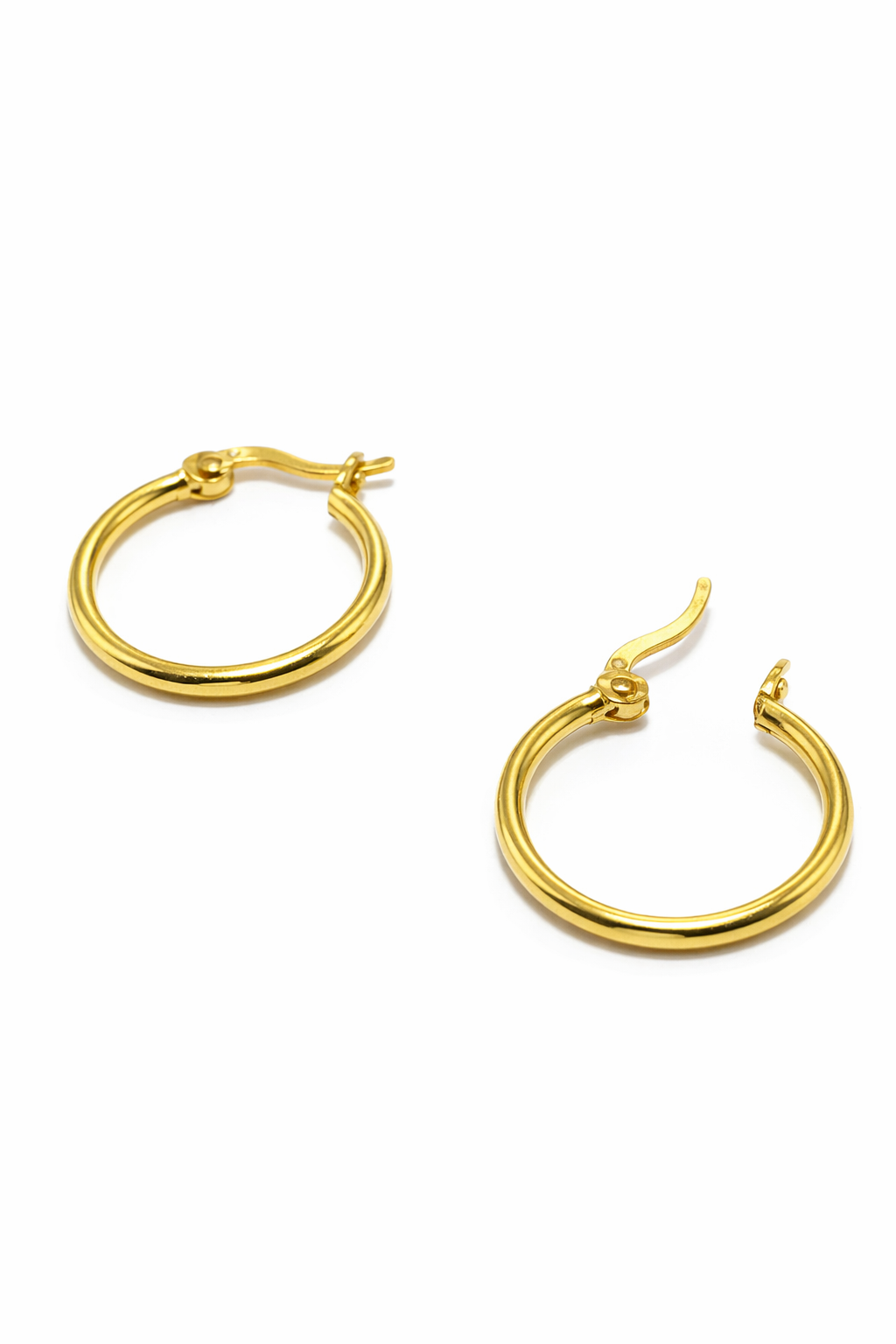 Gold sterling silver lina hoop earrings