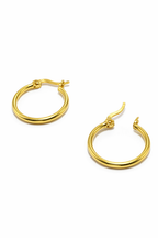 Gold sterling silver lina hoop earrings