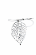 Sterling silver open leaf earring