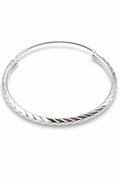 Twisted Hoop sterling silver earring