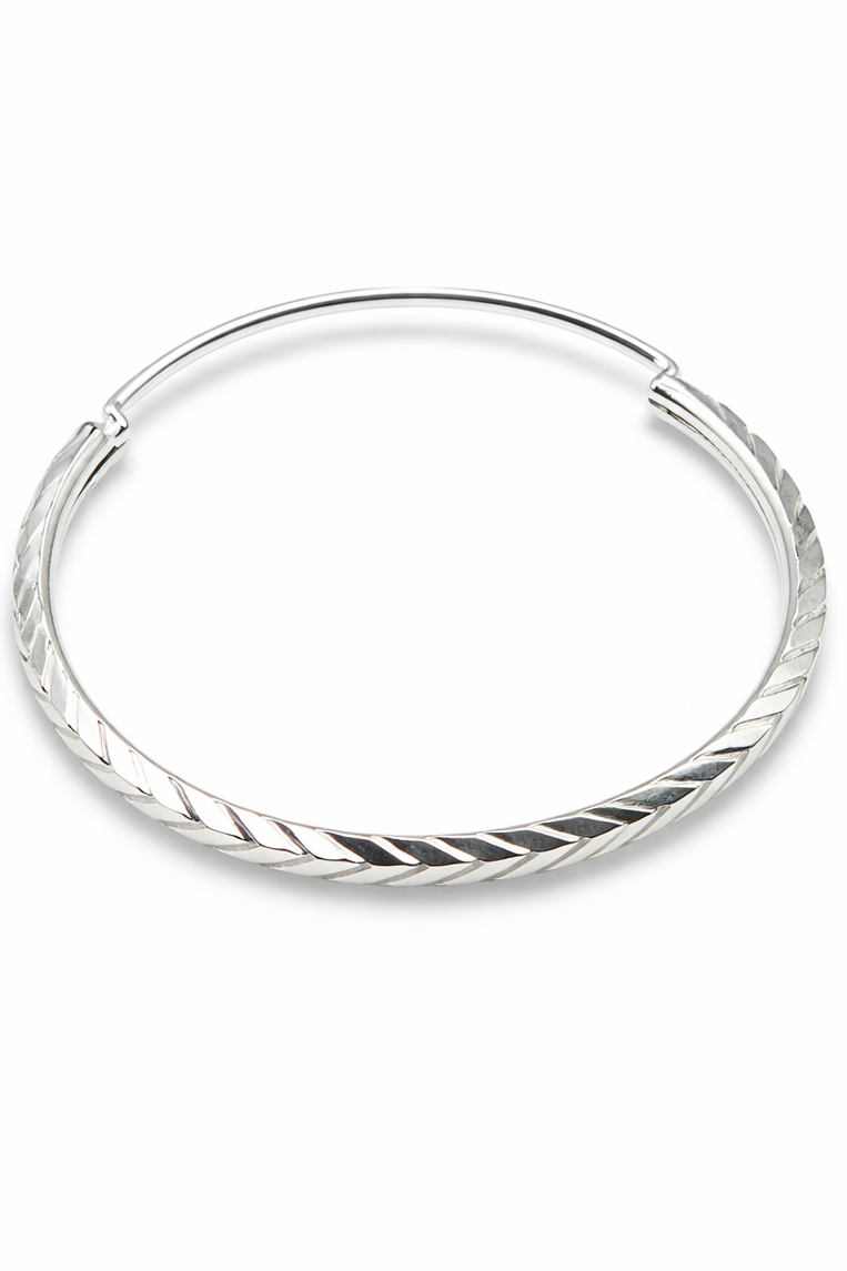 Twisted Hoop sterling silver earring