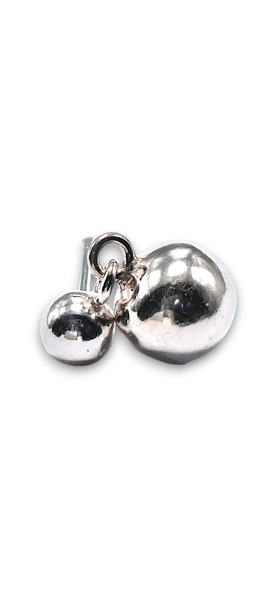 sterling silver double ball stud