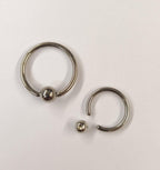 Titanium Captive Bead Rings - Septum, Ear and Nipple Piercings