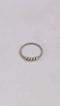 Silver Twisted Rope Nose Ring Textured Nostril Hoop, Seamless Hinged Ring