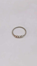 Silver Twisted Rope Nose Ring Textured Nostril Hoop, Seamless Hinged Ring