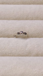 Silver Ball Nose Ring Wire-Wrapped Nostril Hoop Boho Beaded Piercing