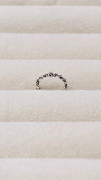 Silver Twisted Rope Nose Ring Hinged Clicker Hoop Textured Nostril and Septum Piercing