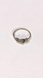 Silver Wire-Wrapped Knot Nose Ring, Boho Textured Nostril Hoop Tribal Piercing Jewellery