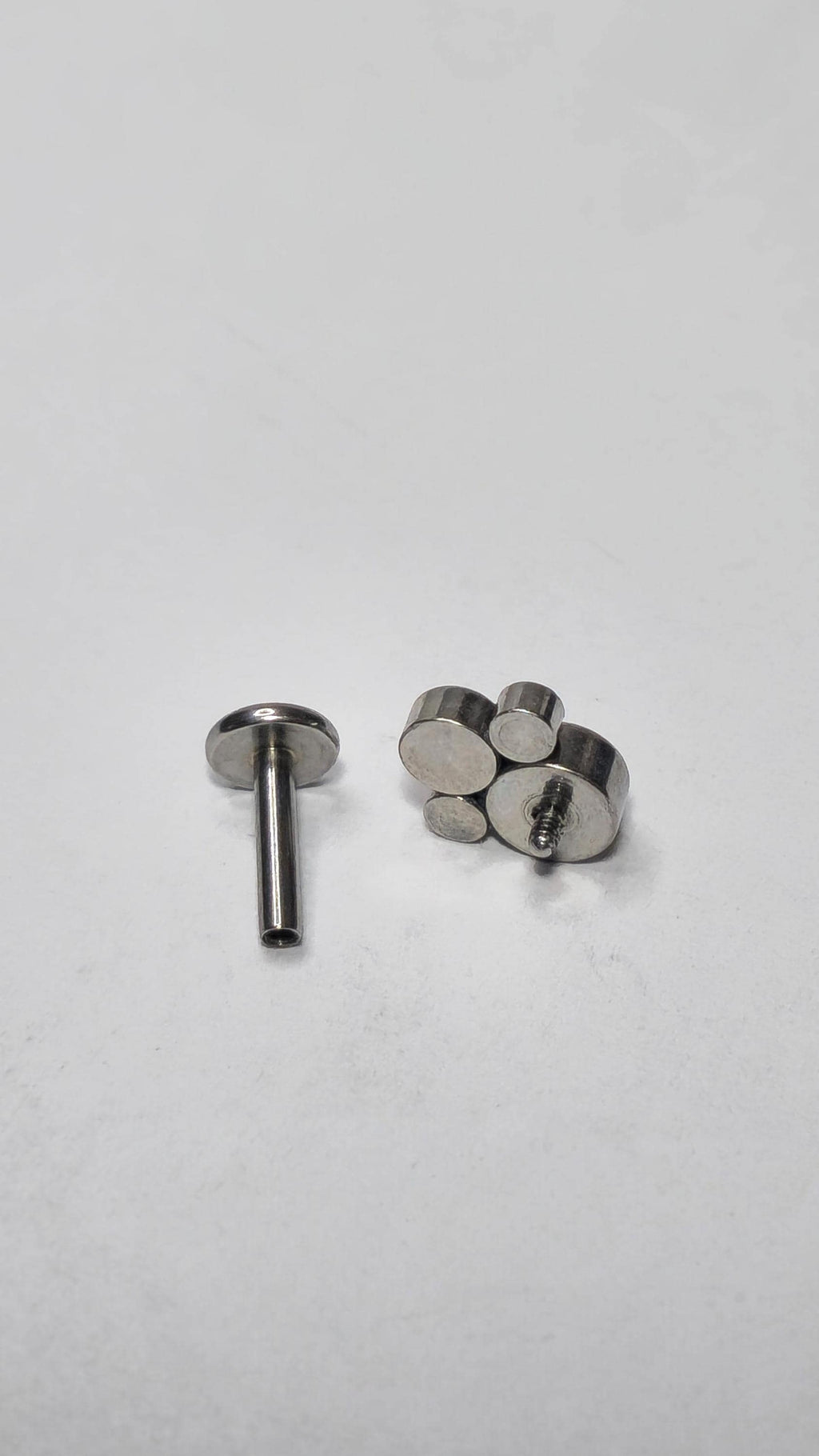 Clear CZ Paw Print Labret Stud, Flat Back Earring, Tragus Helix Cartilage Piercing Jewellery