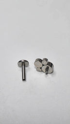 Clear CZ Paw Print Labret Stud, Flat Back Earring, Tragus Helix Cartilage Piercing Jewellery