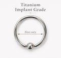 Titanium Captive Bead Rings - Septum, Ear and Nipple Piercings
