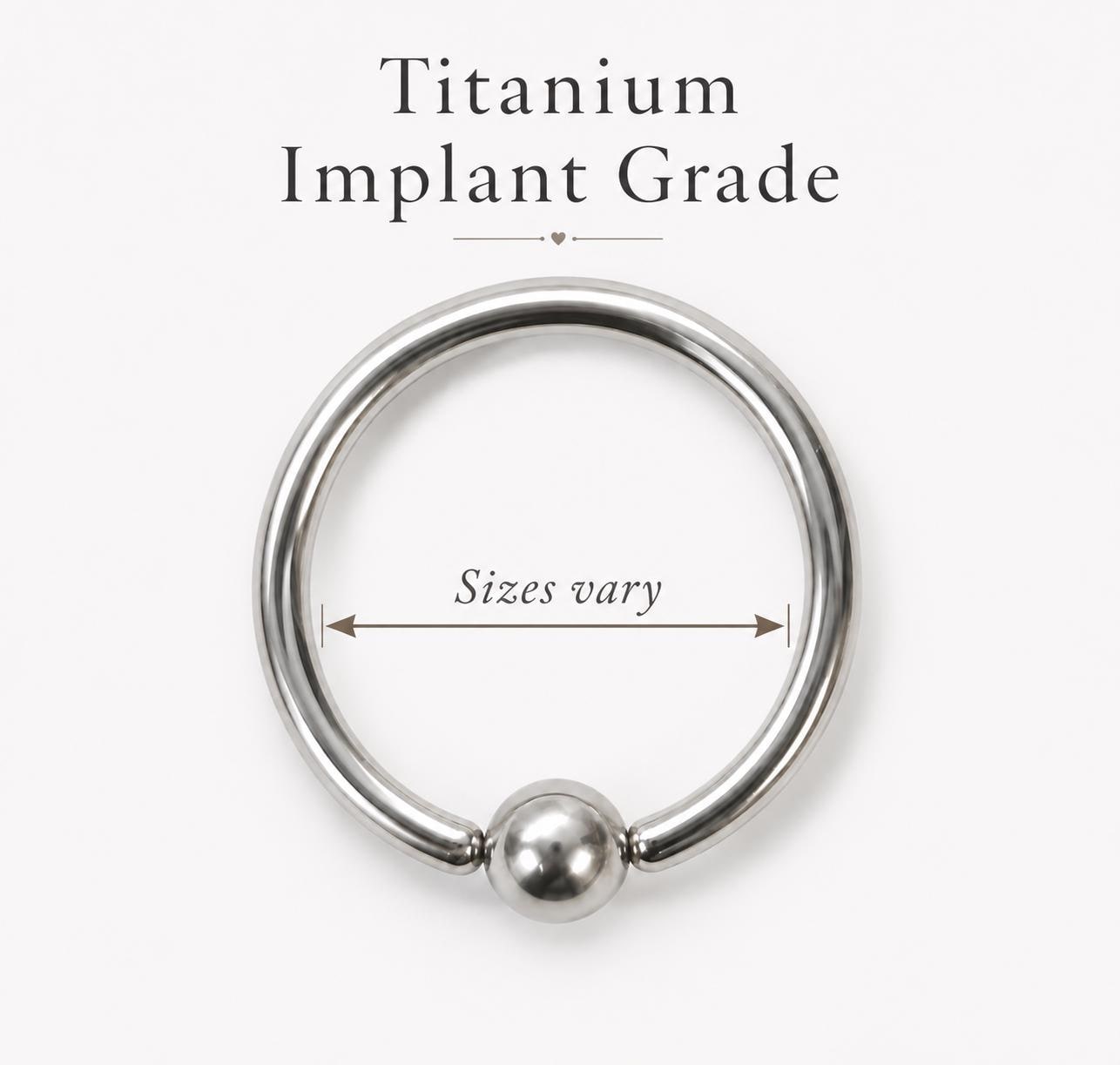 Titanium Captive Bead Rings - Septum, Ear and Nipple Piercings