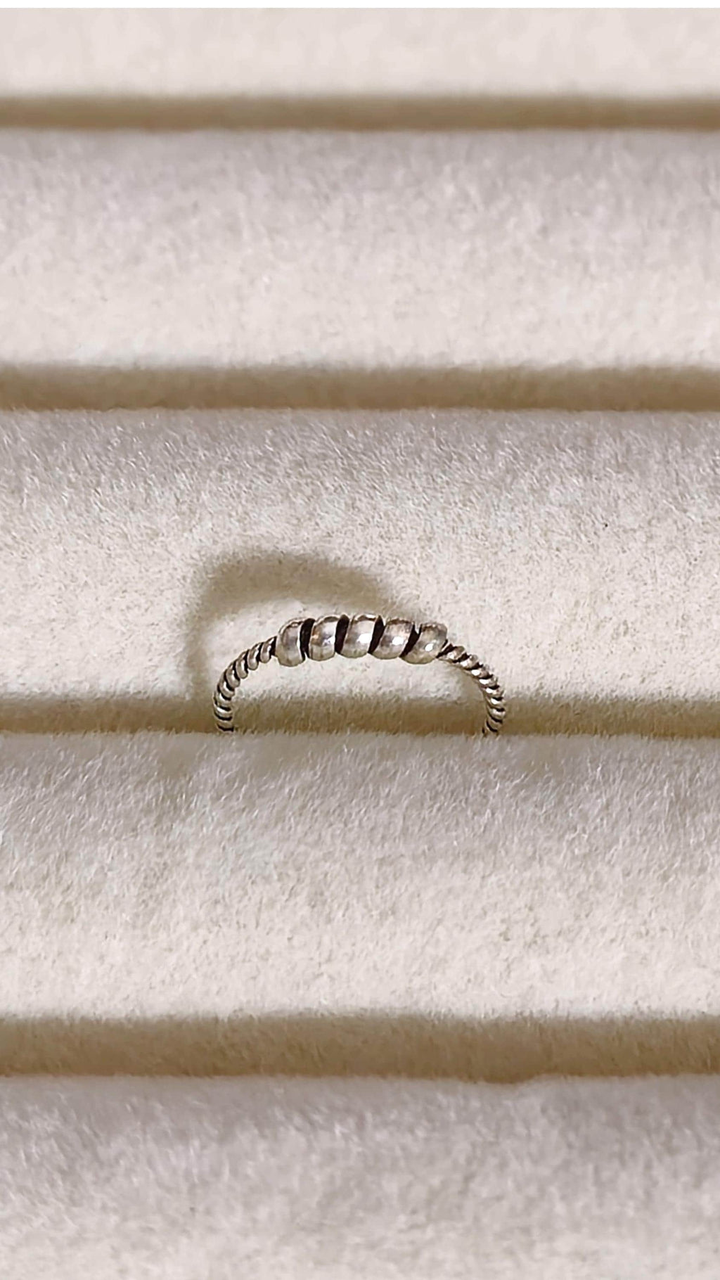 Silver Twisted Rope Nose Ring Textured Nostril Hoop, Seamless Hinged Ring