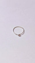 Dainty Silver Crystal Nose Ring, Silver Open Nostril Hoop