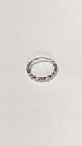 Silver Twisted Rope Nose Ring Hinged Clicker Hoop Textured Nostril and Septum Piercing