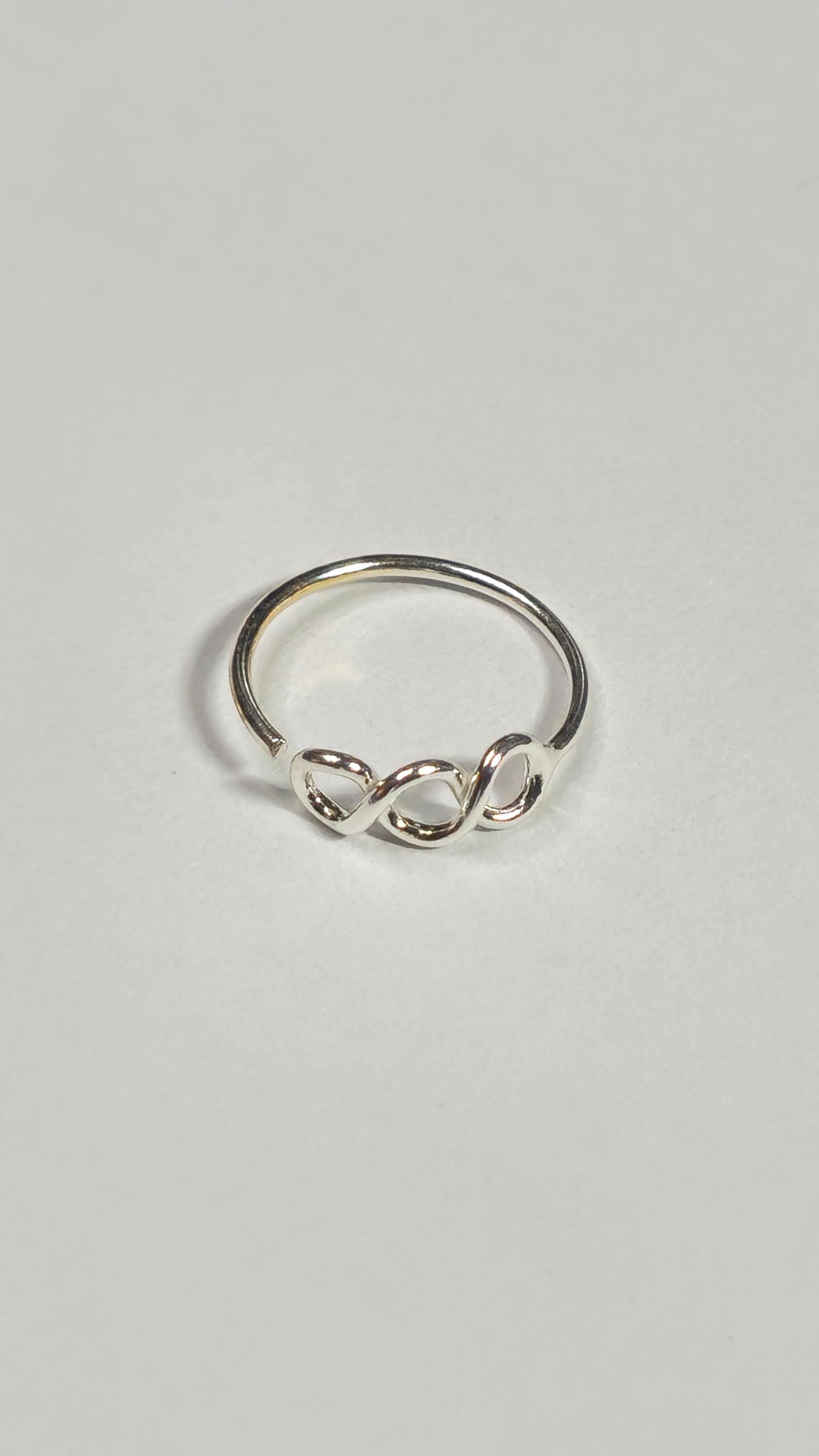 Sterling Silver Triple Loop Nose Ring, Infinity Nostril Hoop, Minimalist Boho Piercing