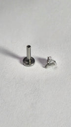 Clear CZ Labret Stud, Stainless Steel Flat Back Earring, Tragus Helix Piercing Jewellery