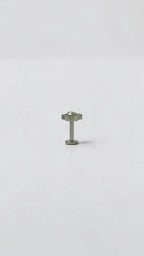 Clear CZ Paw Print Labret Stud, Flat Back Earring, Tragus Helix Cartilage Piercing Jewellery