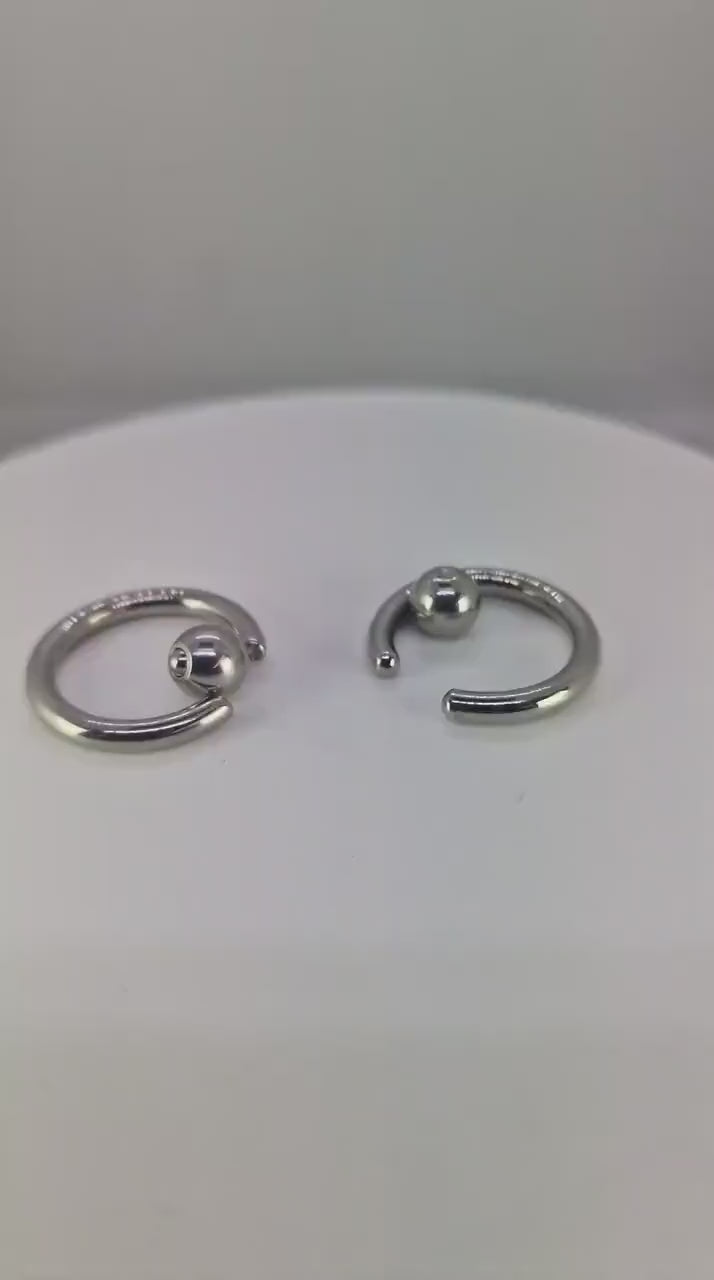 Titanium Captive Bead Rings - Septum, Ear and Nipple Piercings