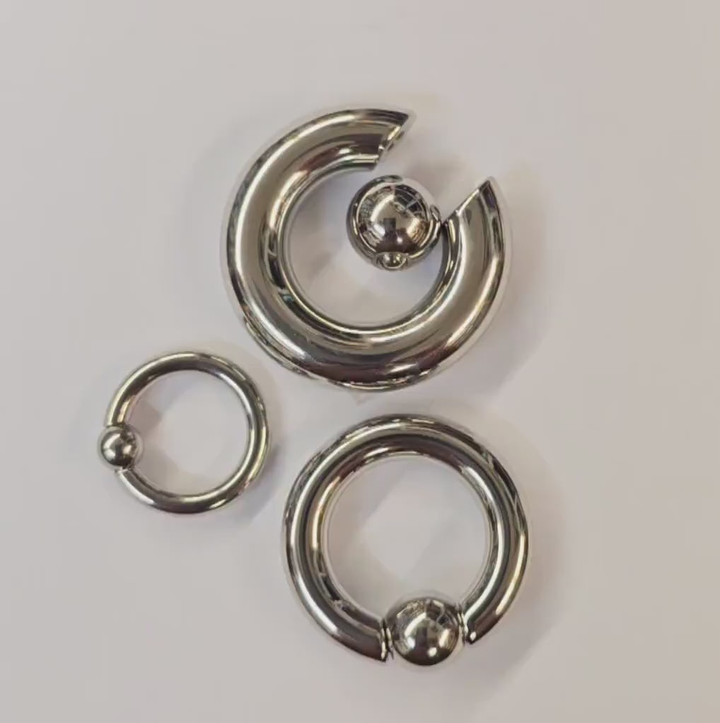 Titanium Captive Bead Rings - Septum, Ear and Nipple Piercings