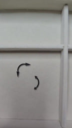 Black Titanium Arrow Curved Barbell, Eyebrow Ring, Rook, Snug and Vertical Labret Piercing Jewellery